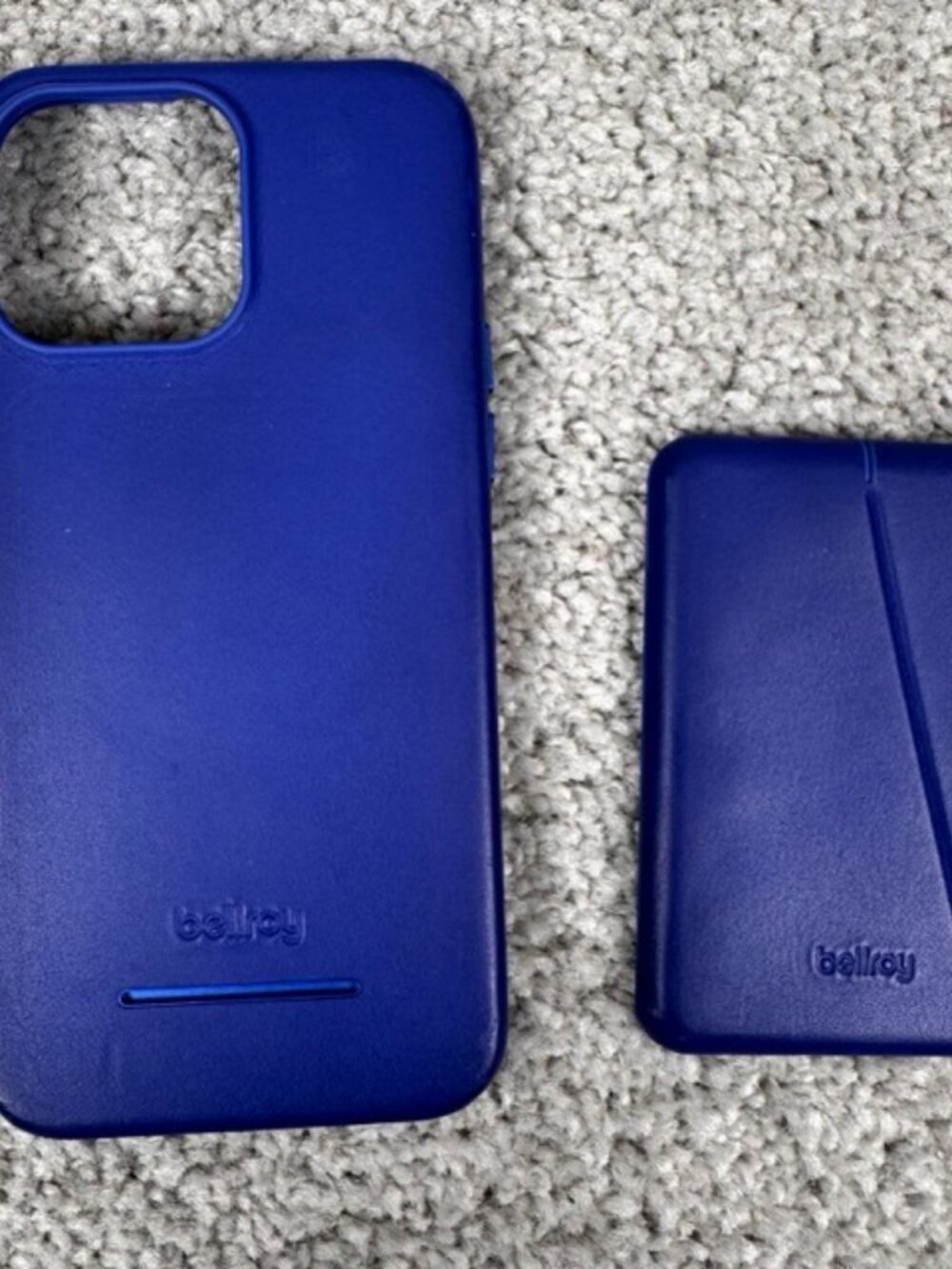 Bellroy MOD Leather Phone Case and Wallet Card For Apple iPhone 15 Pro Max Blue